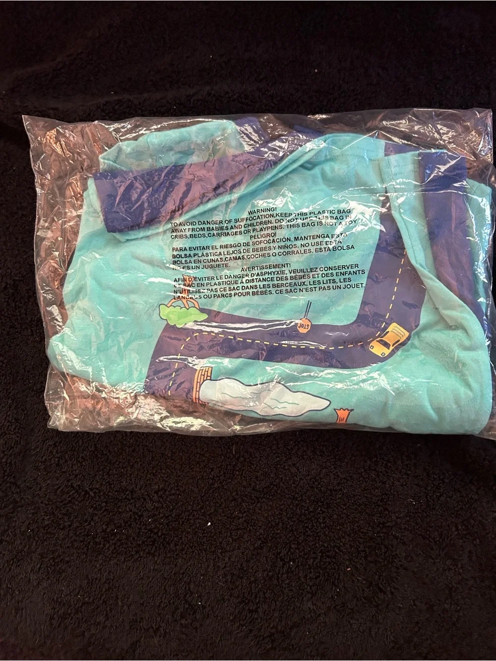 Blue & Teal Kids Road-Print  Set